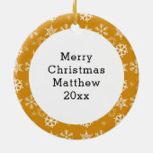 Personalisierter Cartoon Chibi Reindeer Weihnachte Keramik Ornament (Hinten)