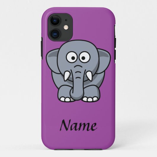 Personalisierter Cartoon-Elefant Case-Mate iPhone Hülle (Rückseite)