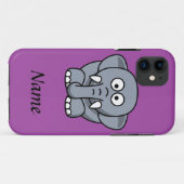 Personalisierter Cartoon-Elefant Case-Mate iPhone Hülle (Rückseite (Horizontal))