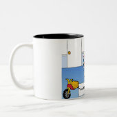 Personalisierter Cartoon für kleine Jungen Zweifarbige Tasse (Links)