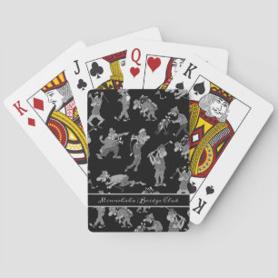 Personalisierter Cartoon Golfers Spielkarten