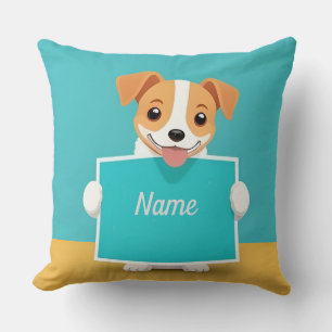Personalisierter Cartoon-Hund, benutzerdefinierter Kissen