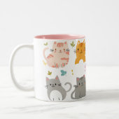 Personalisierter Cartoon Katze Tasse - Individuell (Links)