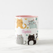Personalisierter Cartoon Katze Tasse - Individuell (Mittel)