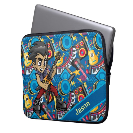 Personalisierter Cartoon Laptopschutzhülle (Vorderseite Links)