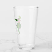 Personalisierter Cartoon Leprechaun St. Patrick's Glas (Links)