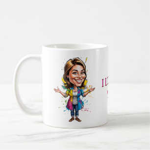 Personalisierter Cartoon Mama & Tochter Kunst Gesc Kaffeetasse