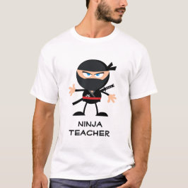 Personalisierter Cartoon Ninja Lehrer T-Shirt