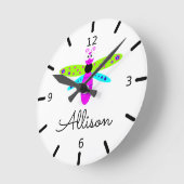 Personalisierter Cartoon Runde Wanduhr (Winkel)