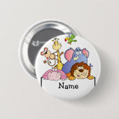 Personalisierter Cartoon ZOO Tiere ARK Button (Vorne & Hinten)