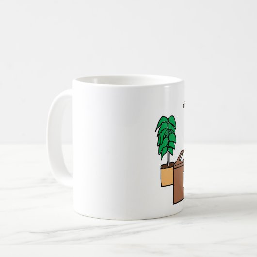 Personalisierter Cartoonbecher MD Kaffeetasse (Vorderseite Links)