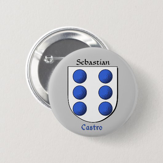 Personalisierter Castro-Schild Button (Vorne & Hinten)