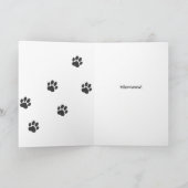 Personalisierter Cat Papa Foto Vathage Day Karte (Innenseite)