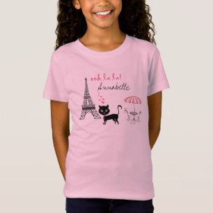 Personalisierter Cat Paris T - Shirt