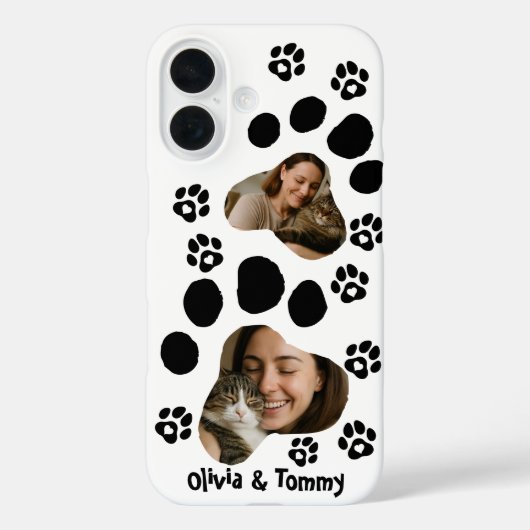 Personalisierter Cat Paw Print Foto Telefoncase Case-Mate iPhone Hülle (Rückseite)
