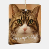 Personalisierter Cat Pet-Gedenkurlaub Keramikornament (Rechts)