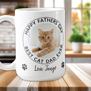 Personalisierter Cat Vater Haustier Foto Glücklic Kaffeetasse