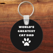 Personalisierter Cat-Vater mit dem größten Katzena Schlüsselanhänger (Vorderseite)