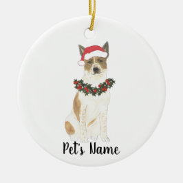 Personalisierter Cattledog Heeler (rot & weiß) Keramik Ornament