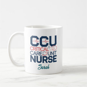 Personalisierter CCU-Intensivstation-Pflegemitarbe Kaffeetasse