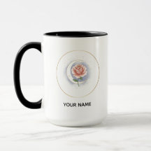 Personalisierter Celestial Rose & Mond Becher - Be