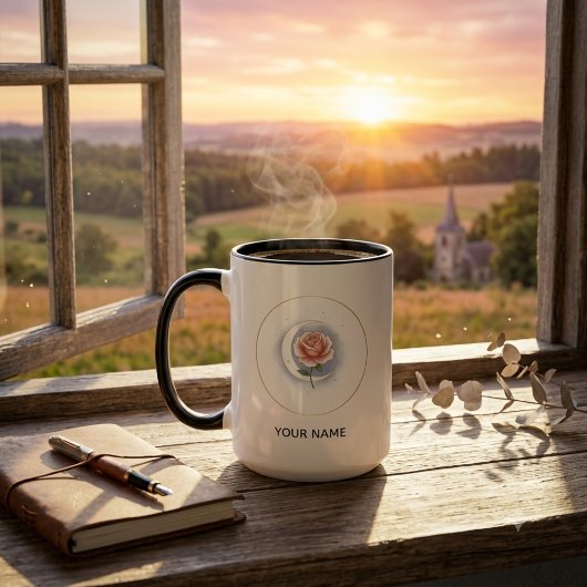 Personalisierter Celestial Rose & Mond Becher - Be Tasse