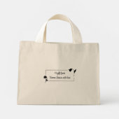 Personalisierter Central Park Snow Scene Tote Bag Mini Stoffbeutel (Rückseite)