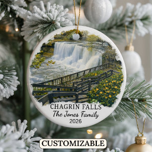 Personalisierter Chagrin Falls Weihnachtsschmuck,  Keramik Ornament