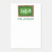 Personalisierter Chalkboard Slate Math School Lehr Post-it Klebezettel (Vorderseite)