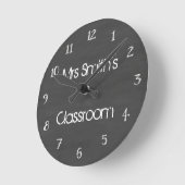 Personalisierter Chalkboard-Unterricht Runde Wanduhr (Winkel)