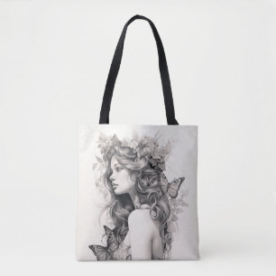 Personalisierter Champagne Ivory Floral Wedding Tasche