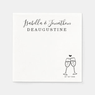 Personalisierter Champagner Toast Napkins Serviette