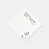 Personalisierter Champagner Toast Napkins Serviette (Ecke)