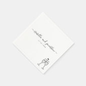 Personalisierter Champagner Toast Napkins Serviette (Ecke)