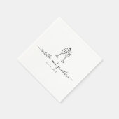 Personalisierter Champagner Toast Napkins Serviette (Ecke)