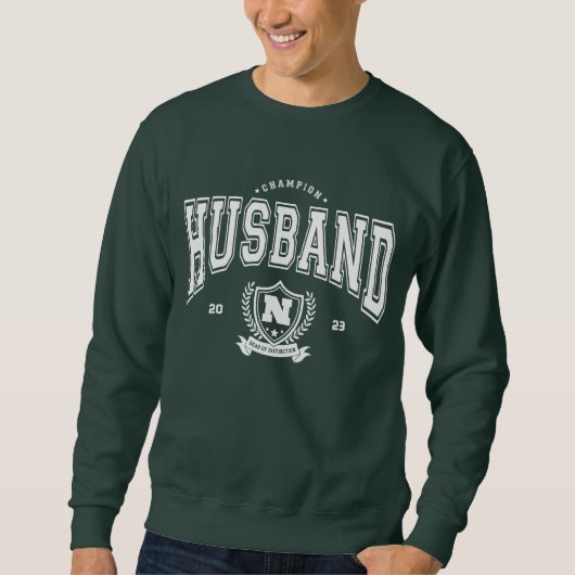 Personalisierter Champion Husband Funny Men-Gesche Sweatshirt (Vorderseite)