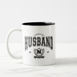 Personalisierter Champion Husband Funny Men-Gesche Zweifarbige Tasse