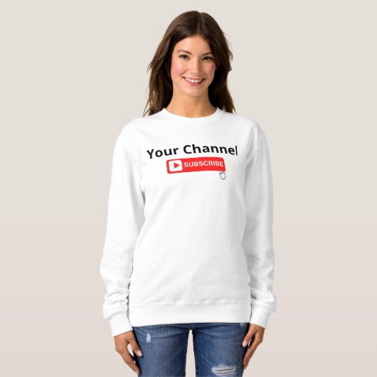Personalisierter Channel-Abonnement Sweatshirt (Vorne ganz)