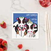 Personalisierter Chanukah Cocktail Napkins "Kühe" Serviette (Beispiel)