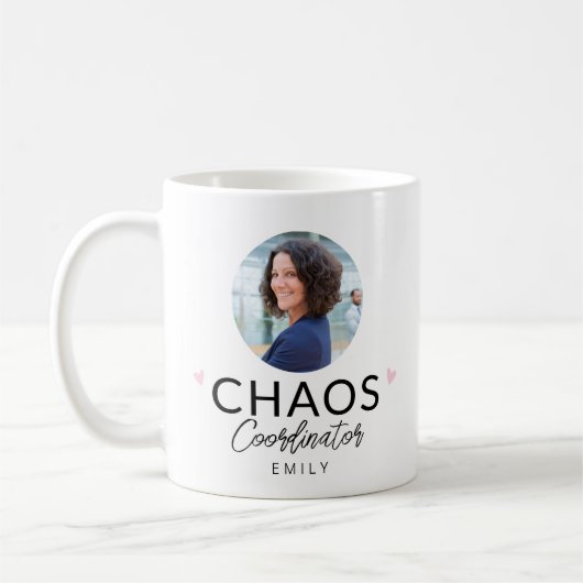 Personalisierter Chaos-Koordinator Moderne Kaffee- Kaffeetasse (Links)