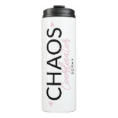 Personalisierter Chaos-Koordinator Thermosbecher (Vorderseite)