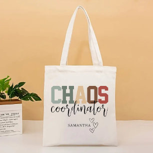 Personalisierter Chaos-Koordinator Tote Bag, Mama Tragetasche