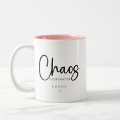 Personalisierter Chaos-Koordinator Zweifarbige Tasse (Links)