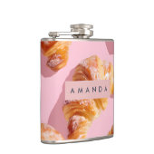Personalisierter Charmanter Croissant-Genuss Flachmann (Rechts)
