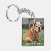 Personalisierter Charme-Englisch-Bulldog-Welpe Schlüsselanhänger (Vorderseite links)