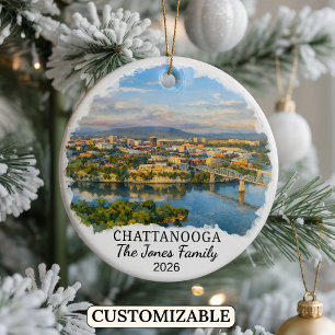Personalisierter Chattanooga-Schmuck, Benutzerdefi Keramik Ornament
