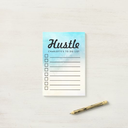 Personalisierter Checkbox, zum von Post-it Klebezettel (Auf Schreibtisch)