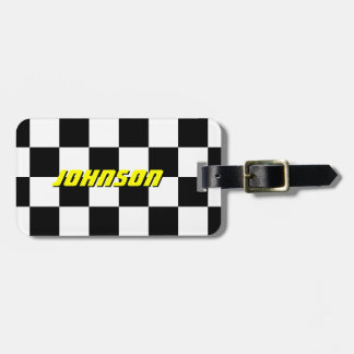 Personalisierter checkered gepäckanhänger