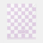 Personalisierter Checkered Lavendel Lila Family Zu Fleecedecke (Vorderseite)