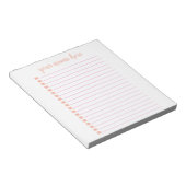 Personalisierter Checkliste-Plan Notepad Notizblock (angewinkelt)